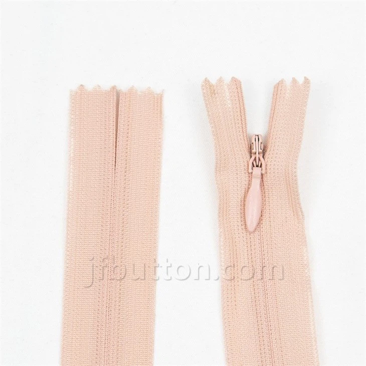 White Invisible Zipper