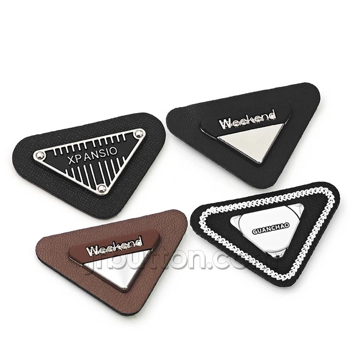 Pants Leather Patch With Metal Tag suppliers